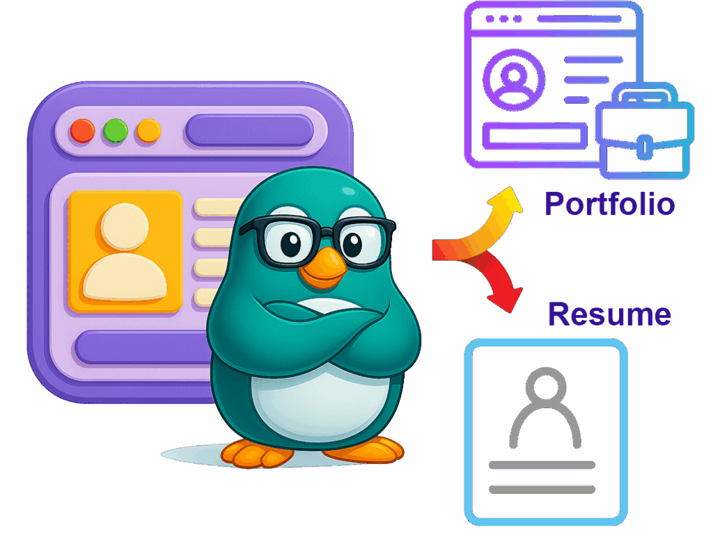 Feeds your resume and portfolio