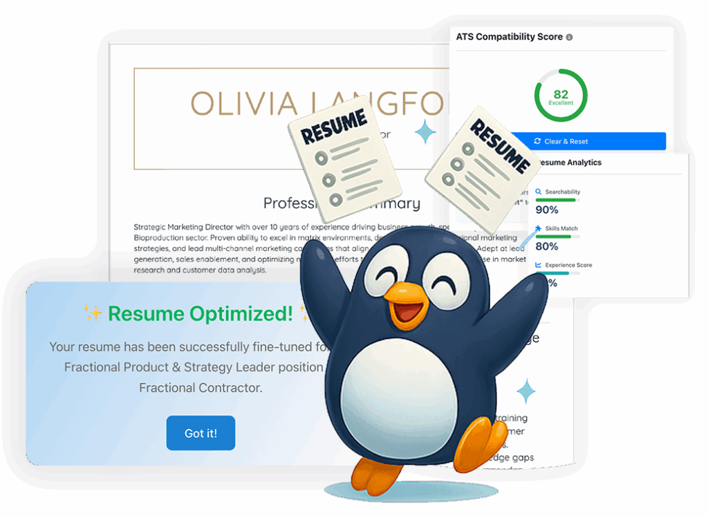 Resume tailored preview