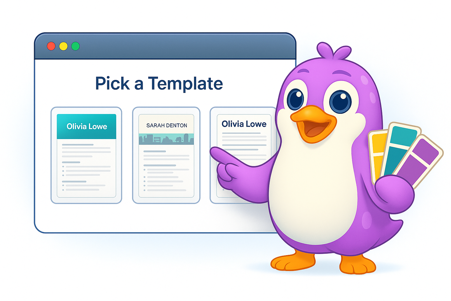 Pick a portfolio template and publish fast